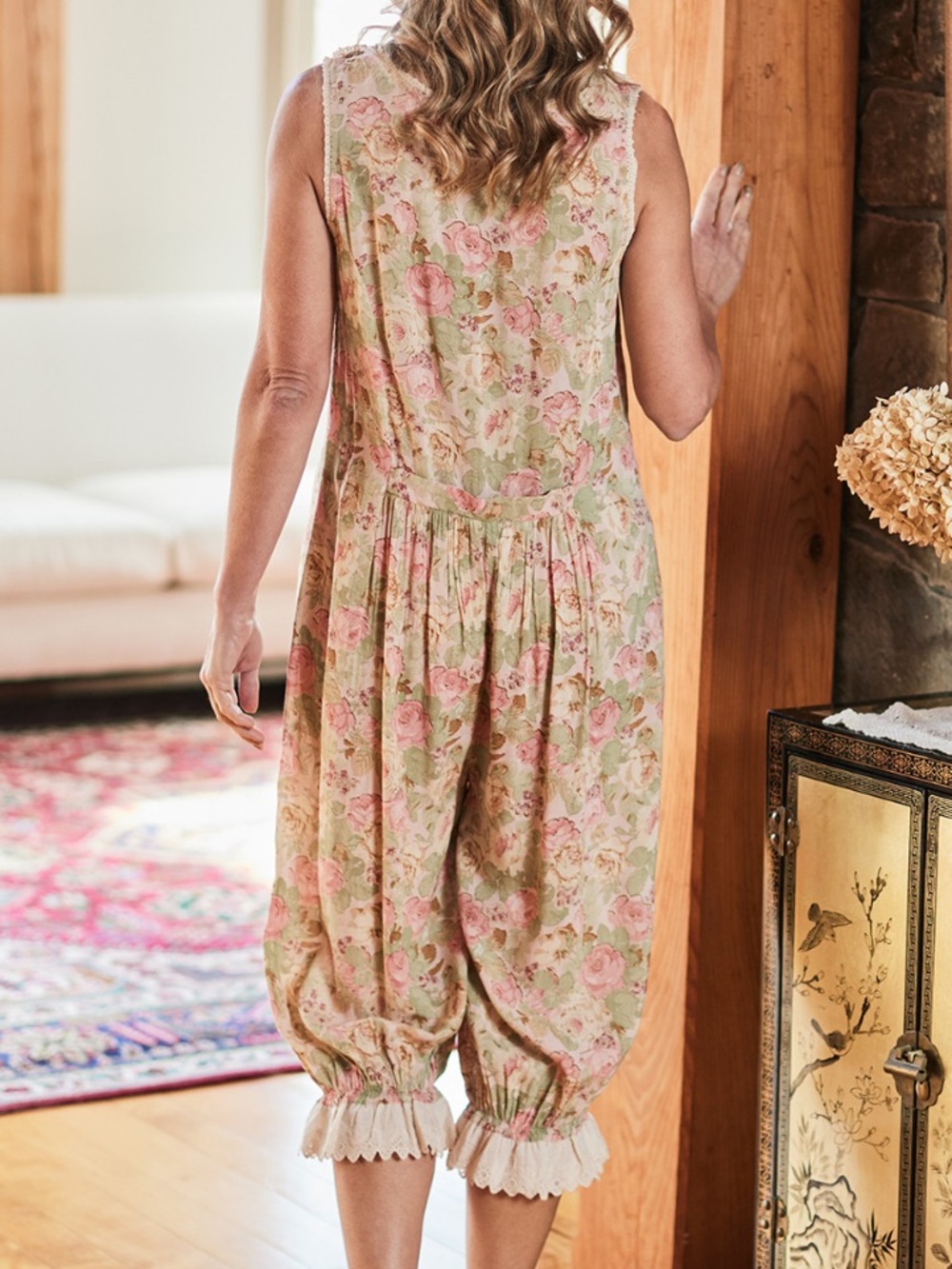 April Cornell for Modern Prairie romper pockets! adjustable shoulders small-med - Picture 2 of 12